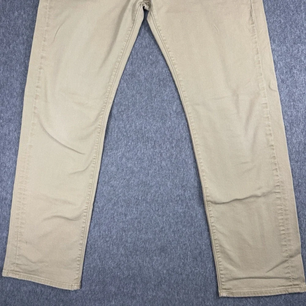 Dockers Straight Fit Pants Mens 32x30 Tan Cotton Twill 5-Pocket Chinos